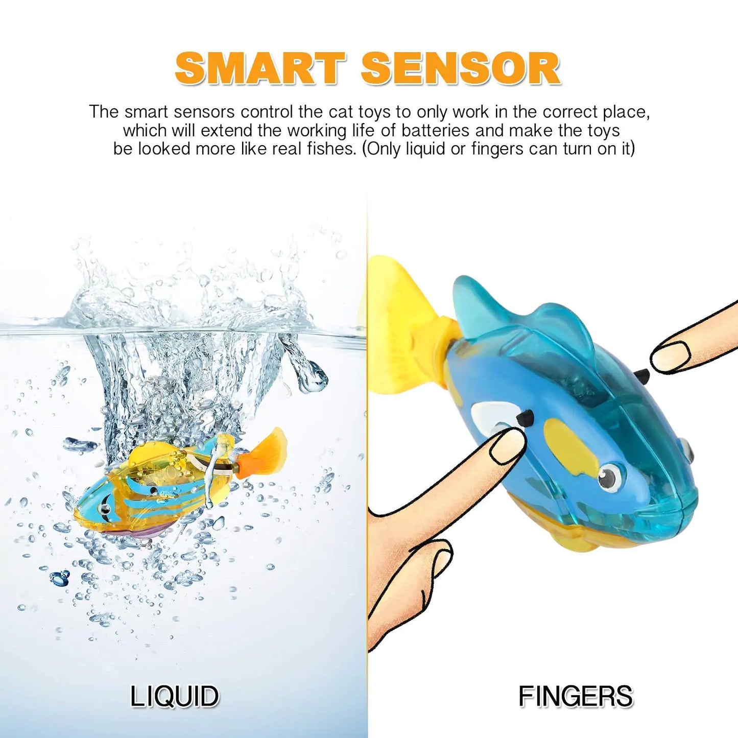 Electronic Fish Swimming Cat Toy - Kia Day Design