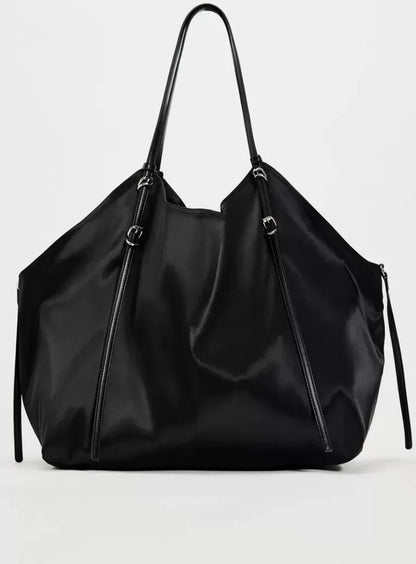 Silk Satin Shoulder Tote Bag