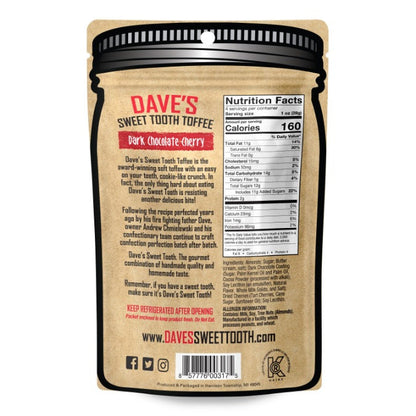 Dark Chocolate Cherry Toffee- Dave's Sweet Tooth Toffee- {{Product type}}