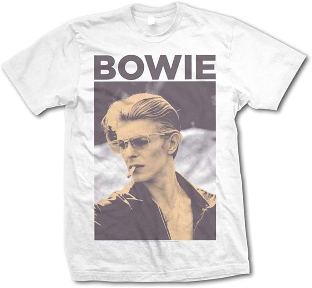 David Bowie Smoking Mens T-shirt- Officially Licensed - New- Vintage Merch- {{Product type}}