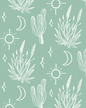 Desert Sky Wallpaper, mint and white- Samantha Santana Creative- {{Product type}}