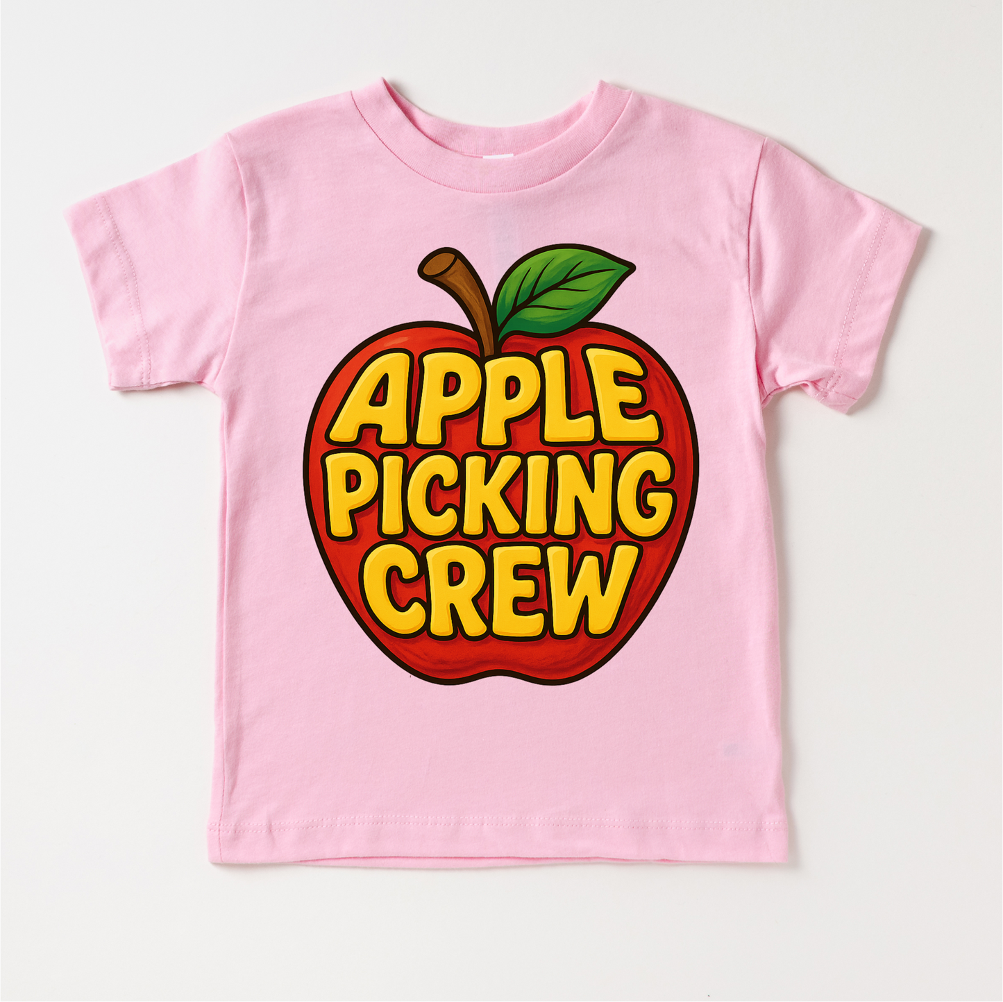 Apple Picking Crew Fall Shirt - Apple Picking Orchard Tee - Pink Short Sleeve Tee - shirts