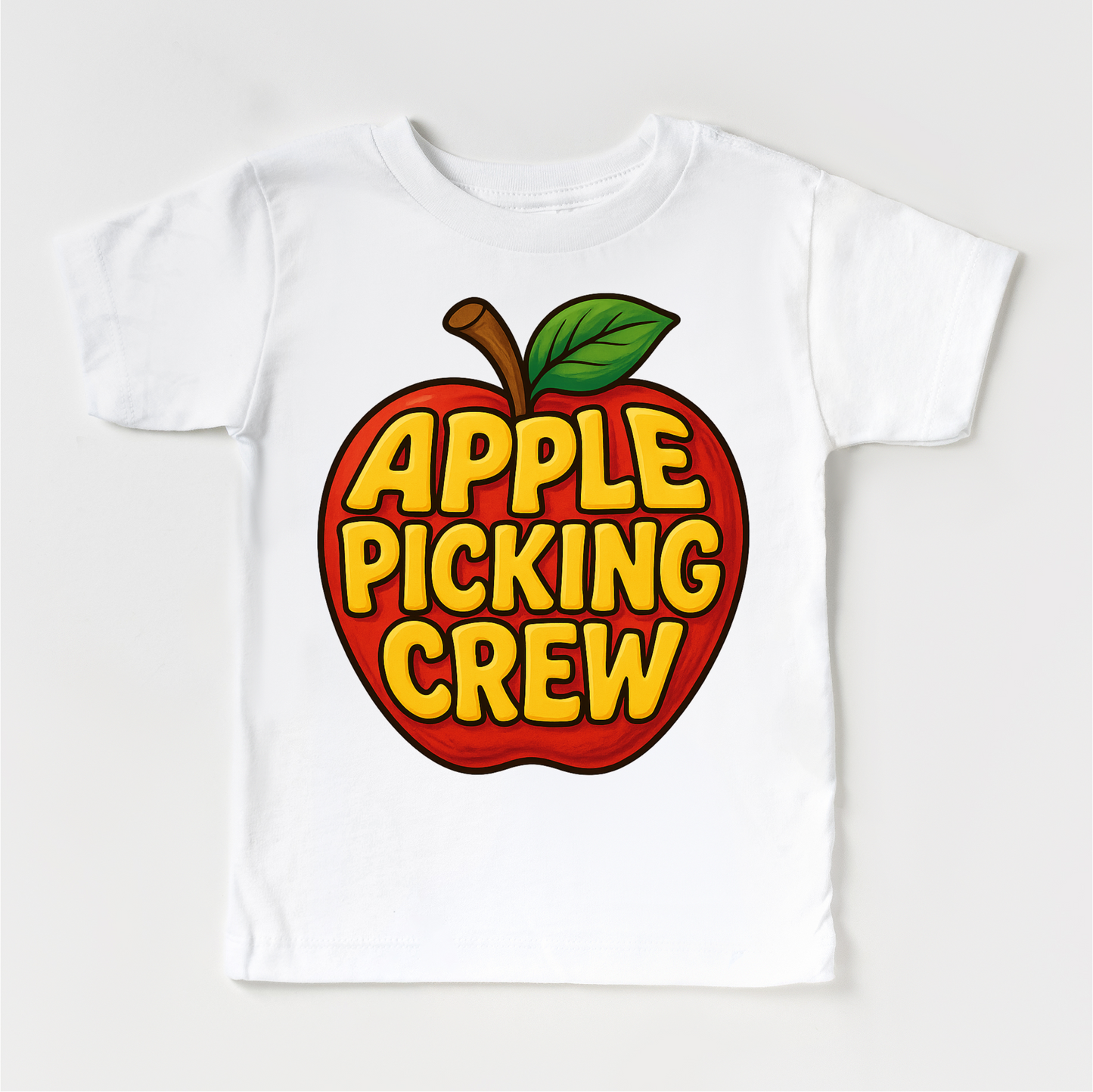 Apple Picking Crew Fall Shirt - Apple Picking Orchard Tee - White Short Sleeve Tee - shirts