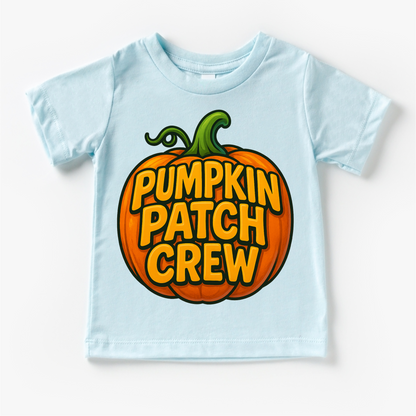 Pumpkin Patch Crew Fall Halloween Shirt - Pumpkin Patch Tee - Ice Blue Short Sleeve Tee - shirts