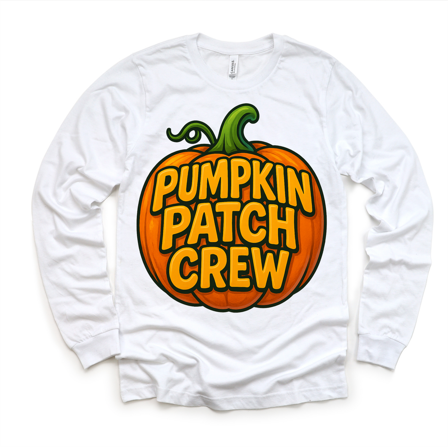 Pumpkin Patch Crew Fall Halloween Shirt - Pumpkin Patch Tee - White Long Sleeve Tee - shirts