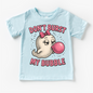 Don't Burst My Bubble Ghost Halloween Shirt - Halloween Tee - Ice Blue Short Sleeve Tee - shirts