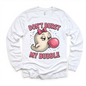 Don't Burst My Bubble Ghost Halloween Shirt - Halloween Tee - White Long Sleeve Tee - shirts