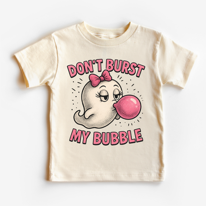 Don't Burst My Bubble Ghost Halloween Shirt - Halloween Tee - Natural Short Sleeve Tee - shirts