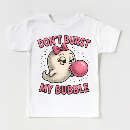 Don't Burst My Bubble Ghost Halloween Shirt - Halloween Tee - White Short Sleeve Tee - shirts