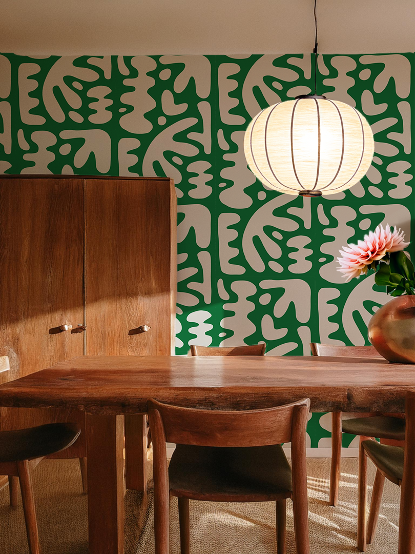 Bubbly Wallpaper, green- Samantha Santana Creative- {{Product type}}
