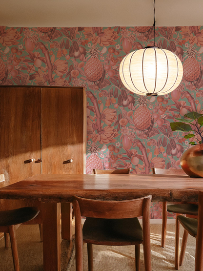 Juicy Fruit Wallpaper, mint and coral- Samantha Santana Creative- {{Product type}}