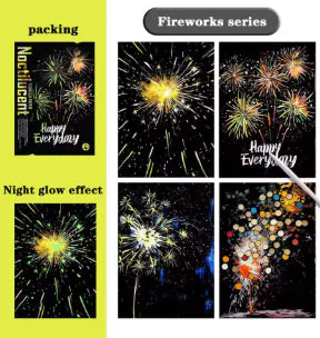 A4 Luminous Scraping Painting Colorful Scratch Paper - - art paper