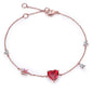 Gradient Crystal Heart Bracelet - Kia Day Design