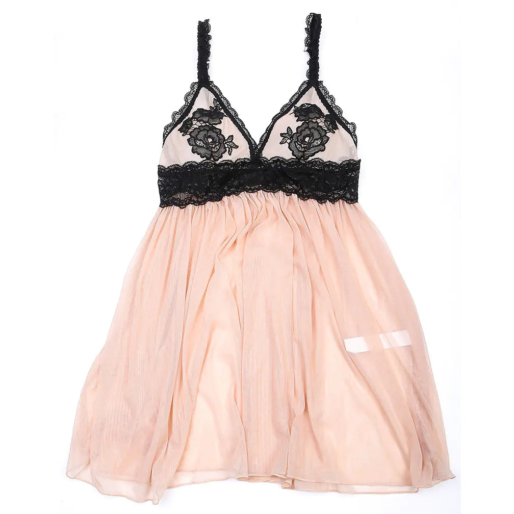 Slip Dress Lingerie Sleepwear Set - - lingerie
