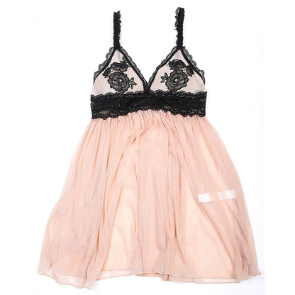 Slip Dress Lingerie Sleepwear Set - - lingerie