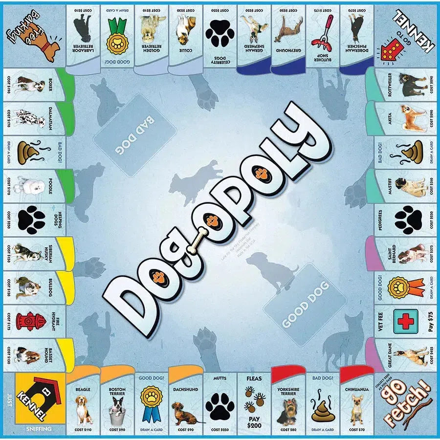 Dog-Opoly Board Game Outset - - Game