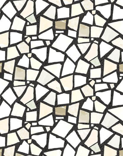 Dolce Terrazzo Wallpaper, black and white- Samantha Santana Creative- {{Product type}}