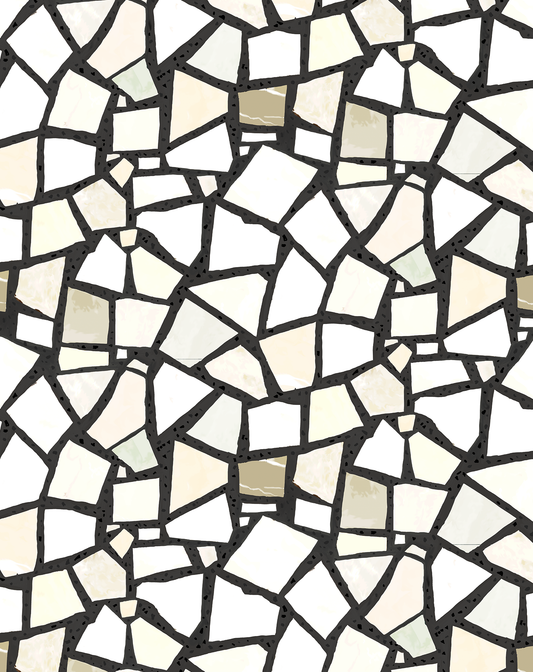 Dolce Terrazzo Wallpaper Black and White - LUXE Peel & Stick - Wallpaper