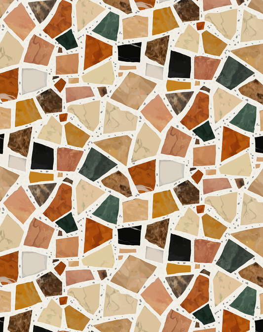 Dolce Terrazzo Wallpaper White - LUXE Peel & Stick - Wallpaper