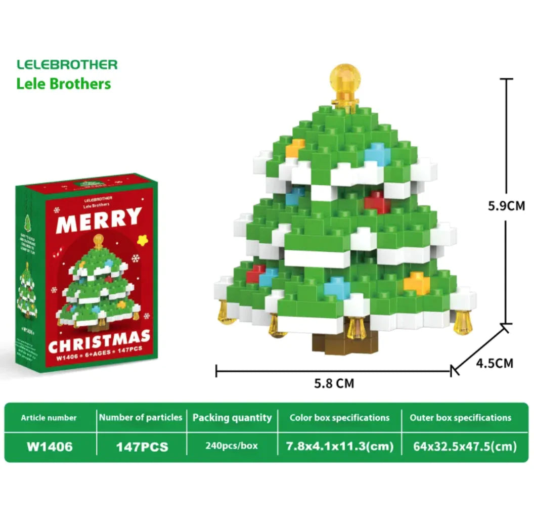 Christmas Snowman Assembly Blocks - W1406 Christmas Tree - building toy