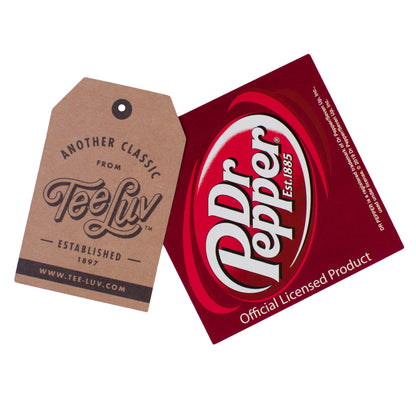 Retro Drink Dr. Pepper Ringer T-Shirt - Beige and Maroon- Tee Luv- {{Product type}}