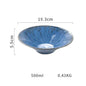 Nordic Blue Ceramic Plate for Steak and Tableware Kia Day Design