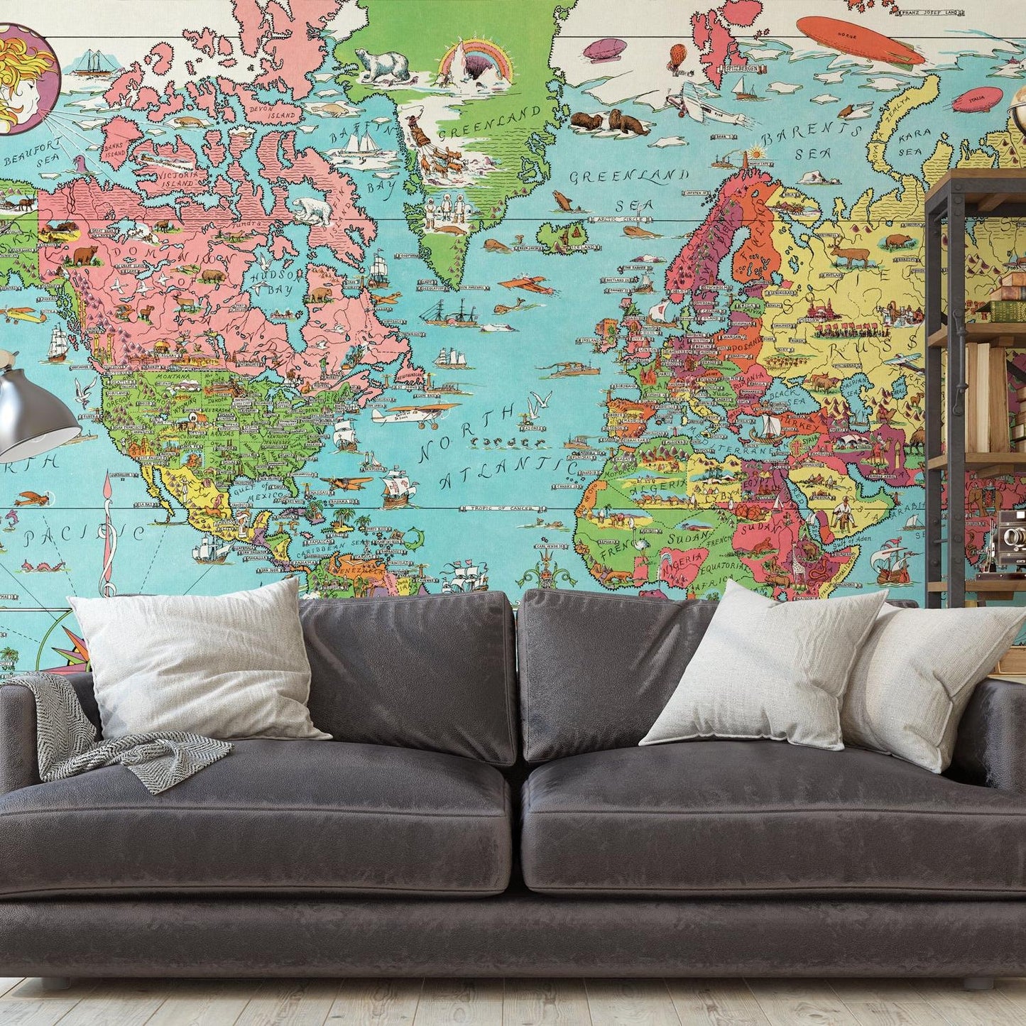 Dudley's World Wallpaper- WALL BLUSH- {{Product type}}