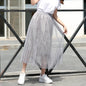 Net Yarn Fairy Puff Mid-Length Skirt for Ladies