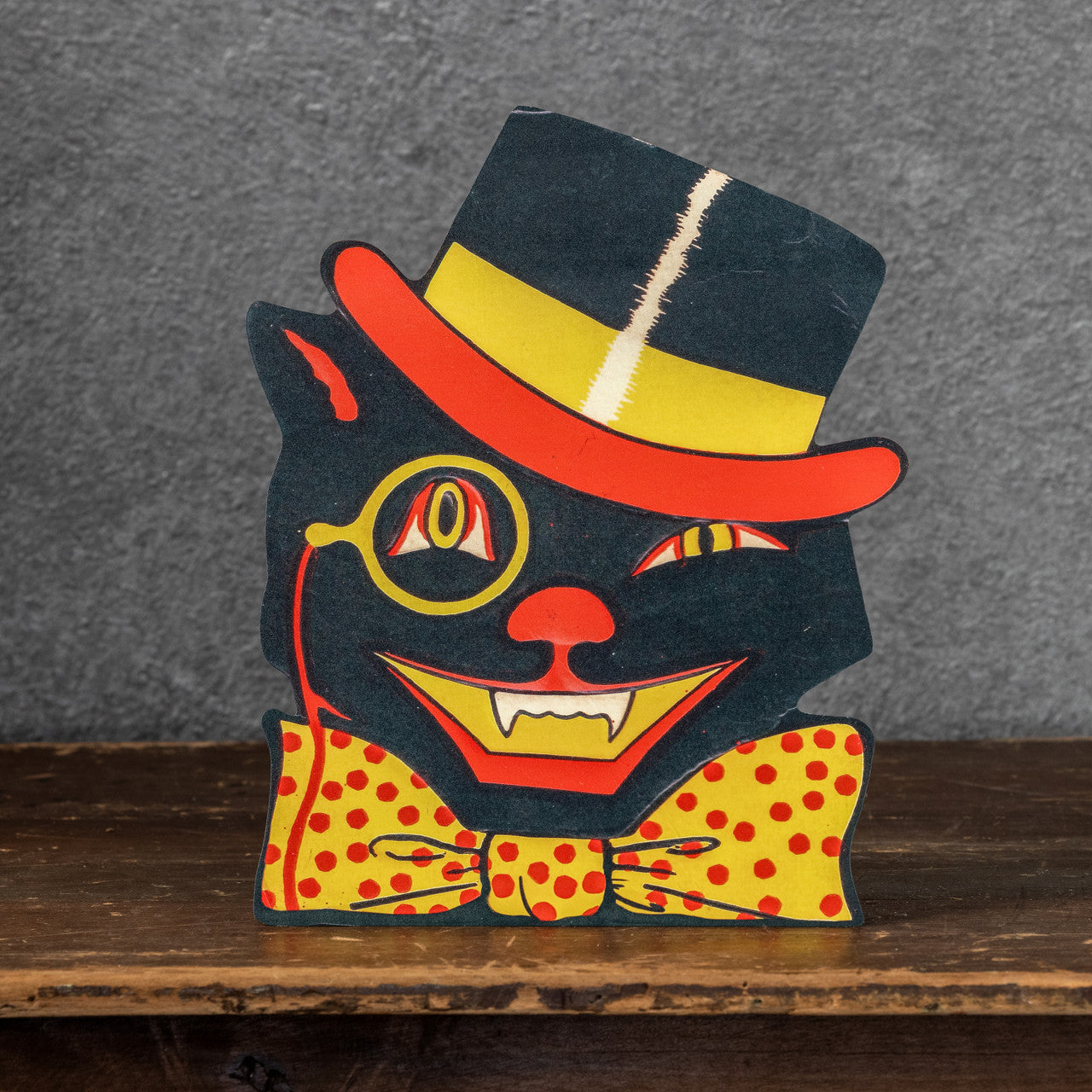 Retro Top Hat Cat Halloween Dummy Board - - Fall & Halloween