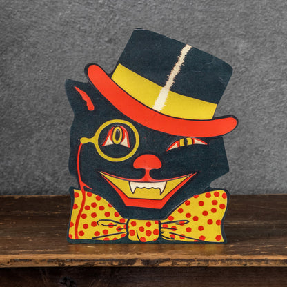 Retro Top Hat Cat Halloween Dummy Board - - Fall & Halloween