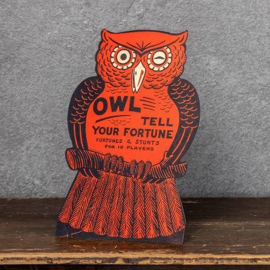 Retro Vintage Owl Fortune Halloween Dummy Board - - Decor