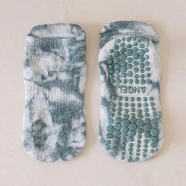 Tie-Dye Yoga Socks - Green 35-40 - socks