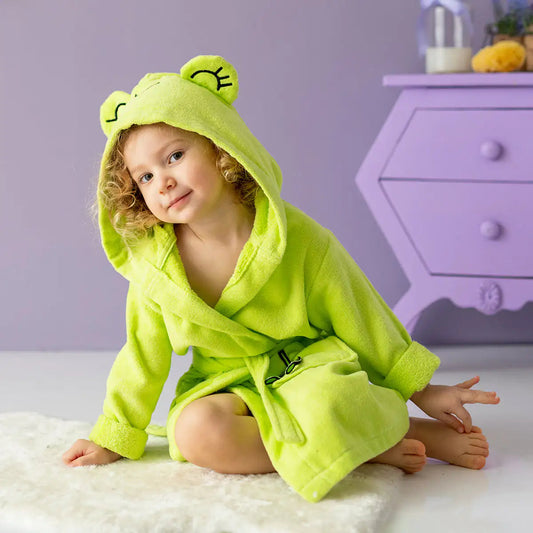 Milk&Moo Cacha Frog Velvet Bathrobe Kia Day Design