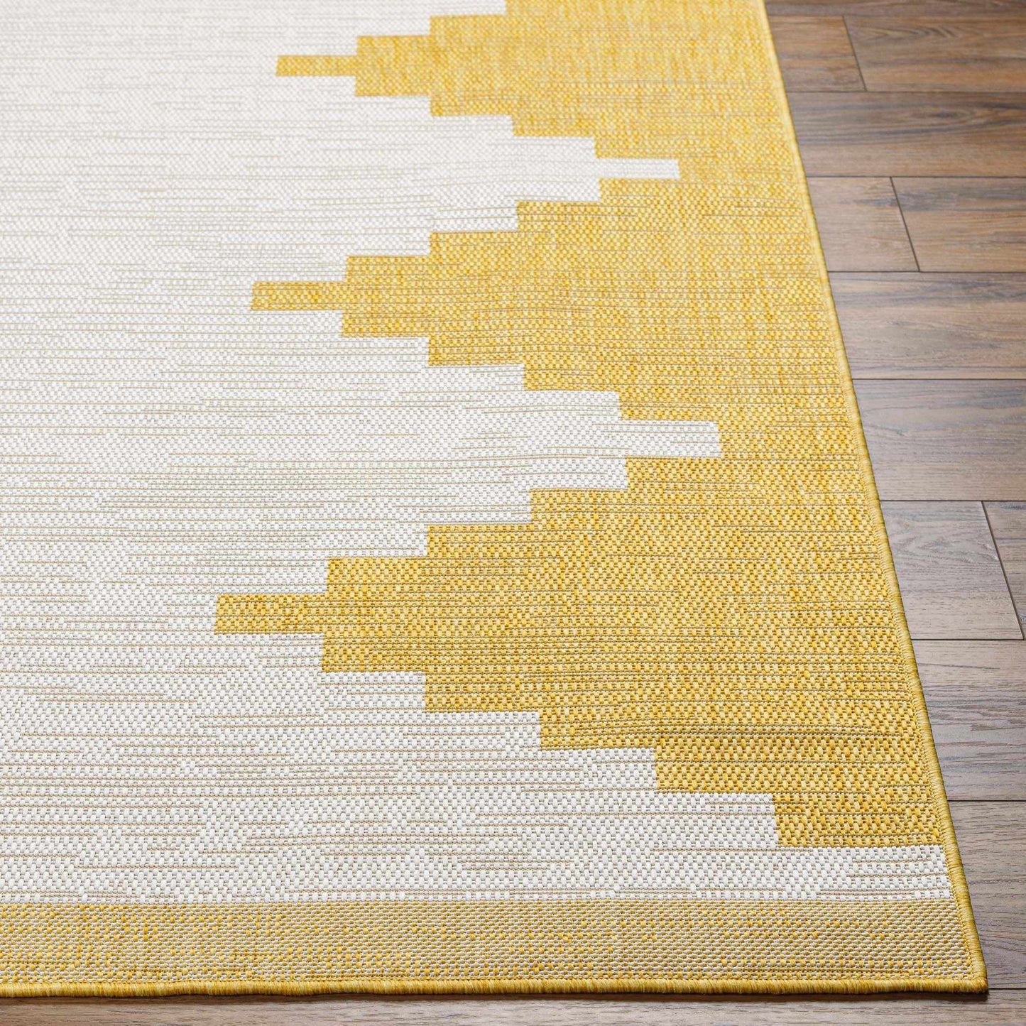 Djugun Metallic-Gold Indoor & Outdoor Rug - - Rugs
