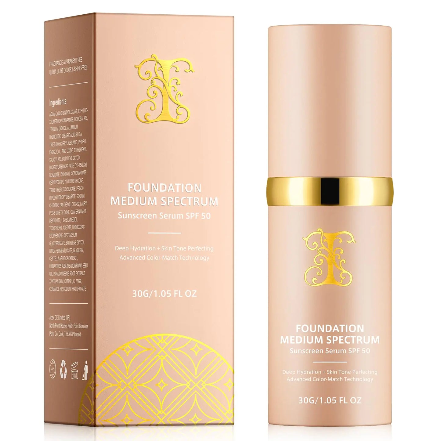TLM Colour Changing Foundation 30ml TLM Concealer Cover Cream Liquid Flawless Full Coverage Natural Color Foundation Makeup Base Concealer for All Skin SPF15 (#2 30ml) - -