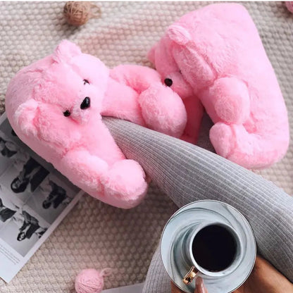 Colorful Teddy Slippers - Kia Day Design