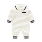 Knitted Baby One Piece black White 24M