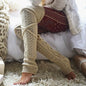 Solid Color Over-the-Knee Chunky Knit Socks Kia Day Design