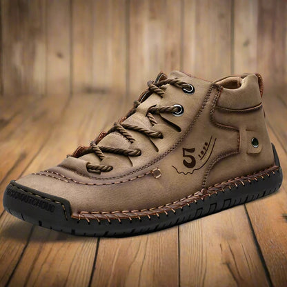 Genuine Leather Snow Boots khaki