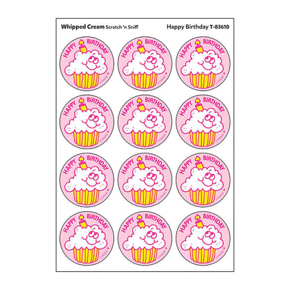 Happy Birthday/Whipped Cream Scent Retro Stinky Stickers by TREND; 24s/pk - Authentic 1980s Designs!