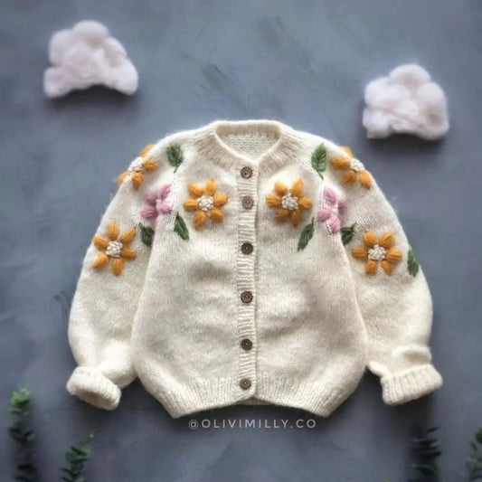 Knitted Thin Sweater Cardigan for Girls