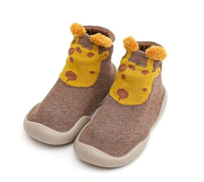 Unisex Baby First Shoes Brown Giraffe