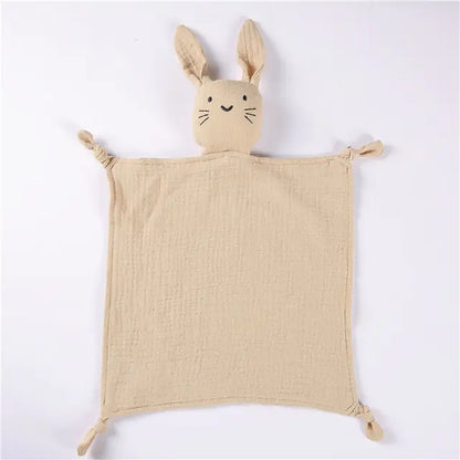 Baby Cotton Muslin Comforter Blanket Khaki Cat