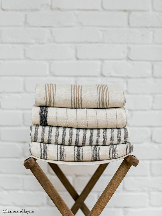 Ciragan Cotton Linen Towel - - Towels