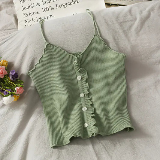 Women's Slim Fit Cotton Knitted Fashion Vest