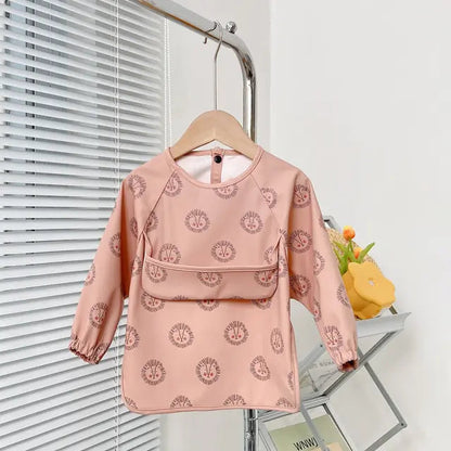 Cute Baby Bibs Toddler Long Sleeve Apron Kia Day Design