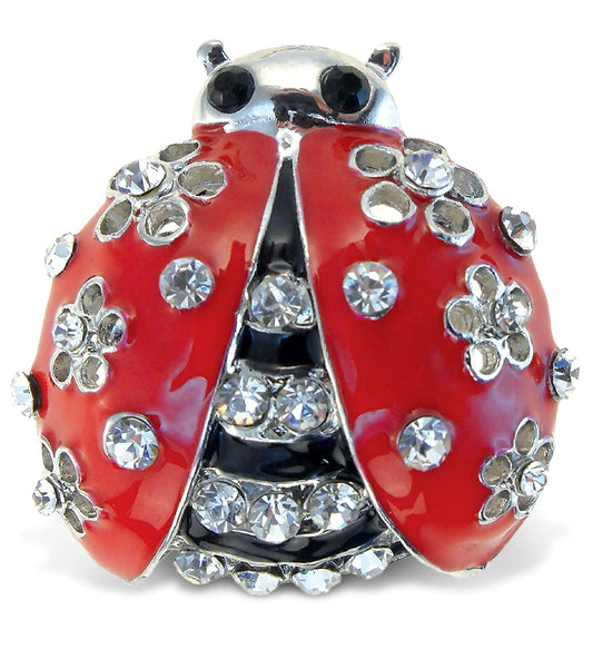 Ladybug Sparkling Refrigerator Magnet - - magnets