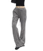 Vintage Striped Drawstring Lounge Pants for Women Black