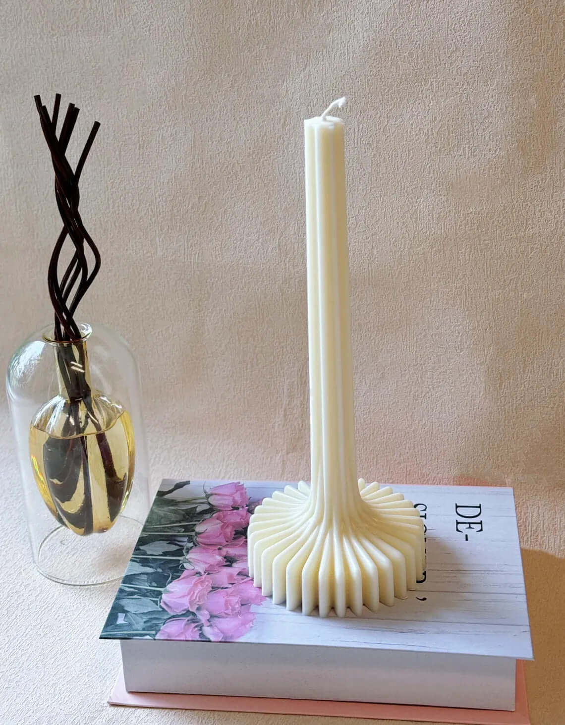 Lantern Pillar Candle | Sculptural Soy Wax | Handcrafted in USA - Classic - candles