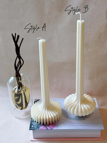 Lantern Pillar Candle | Sculptural Soy Wax | Handcrafted in USA - - candles